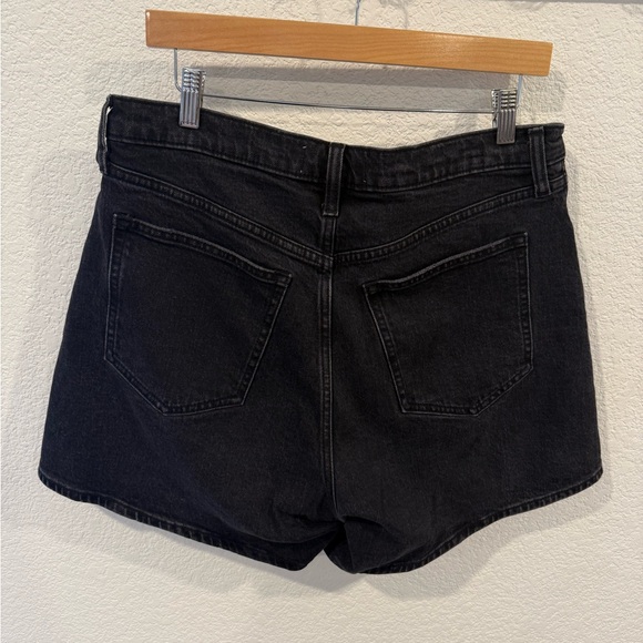 Abercrombie & Fitch Black Jean Shorts Mid-Length - Picture 2 of 3